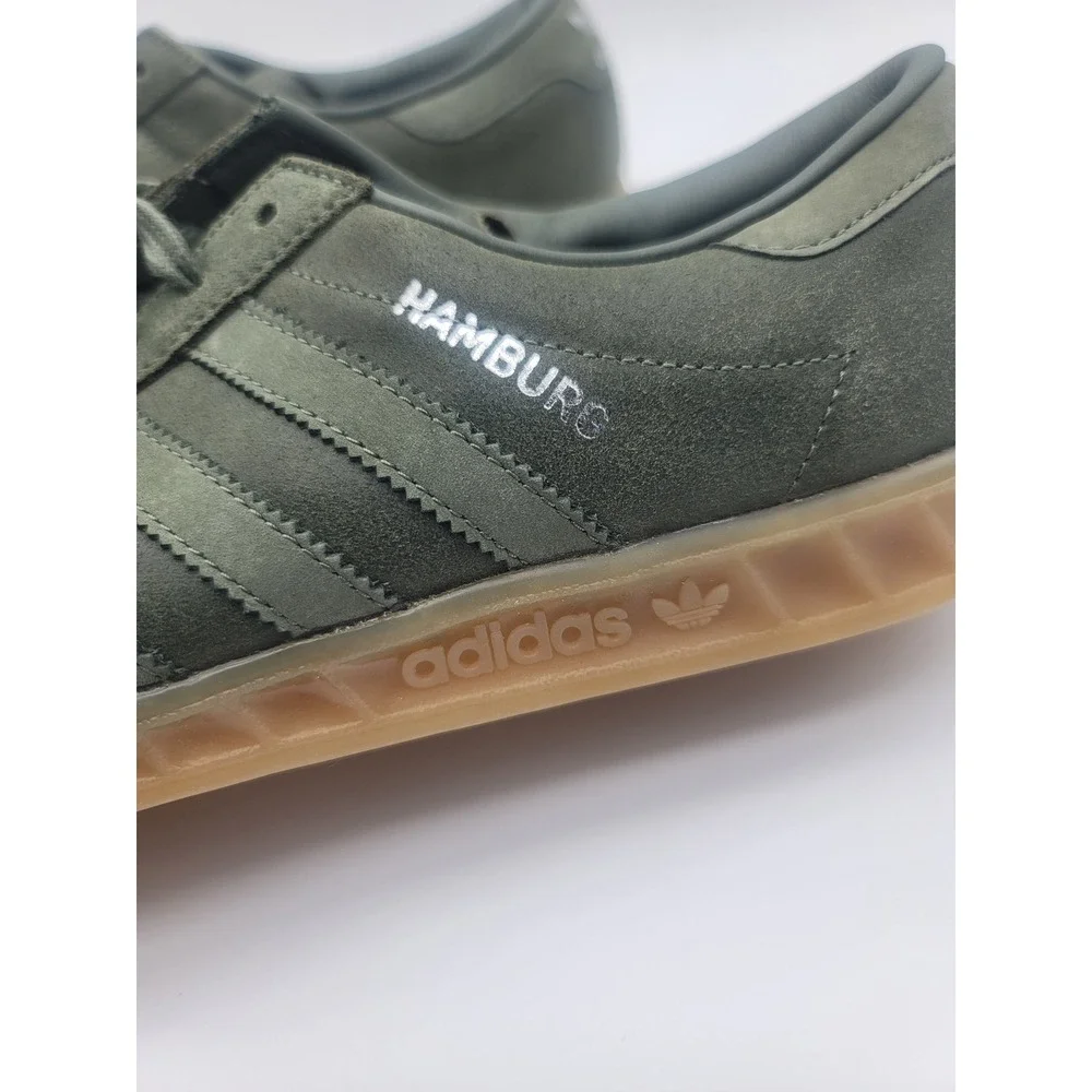 Adidas Hamburg Green Suede Sneakers‎ Gum Sole Men's Size 9